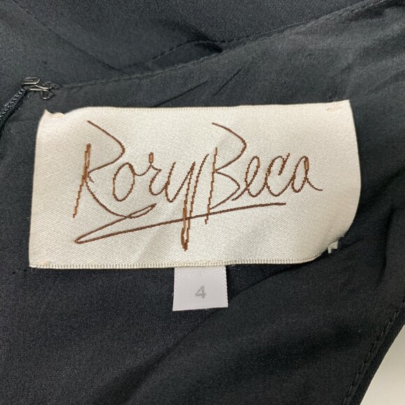 Rory Beca Women's Dress Size 4 Black 100% Silk Sleeveless - Picture 6 of 7